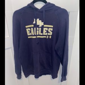 Under Armour North Broward Prep Eagles Hoodie Blue Gold Small